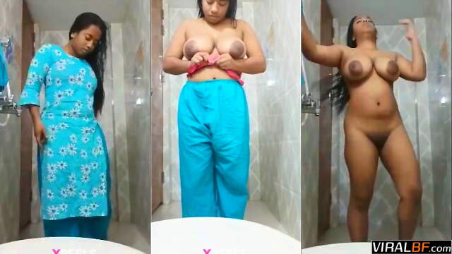 Naughty Desi Girl Caught Stripping Naked And Dirty Masturbating