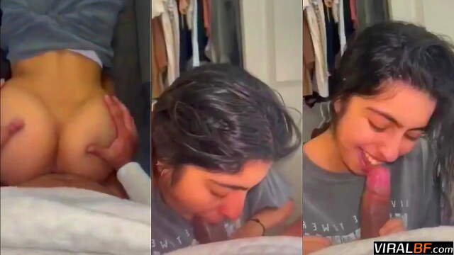 Naughty GF Caught Giving Uncut Deepthroat Blowjob And Dirty Doggy Style