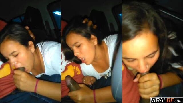 Nepali Beautys Steamy Car Oral Deepthroat To A Mouthful Climax